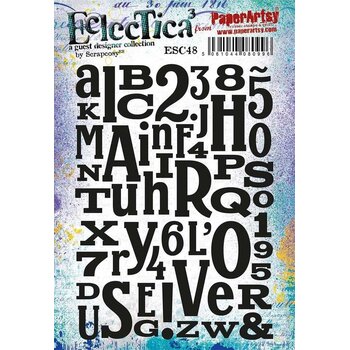 PAPER ARTSY PAPER ARTSY ECLECTICA SCRAPCOSY ESC48 CLING STAMP SET