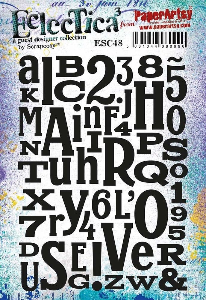 PAPER ARTSY PAPER ARTSY ECLECTICA SCRAPCOSY ESC48 CLING STAMP SET