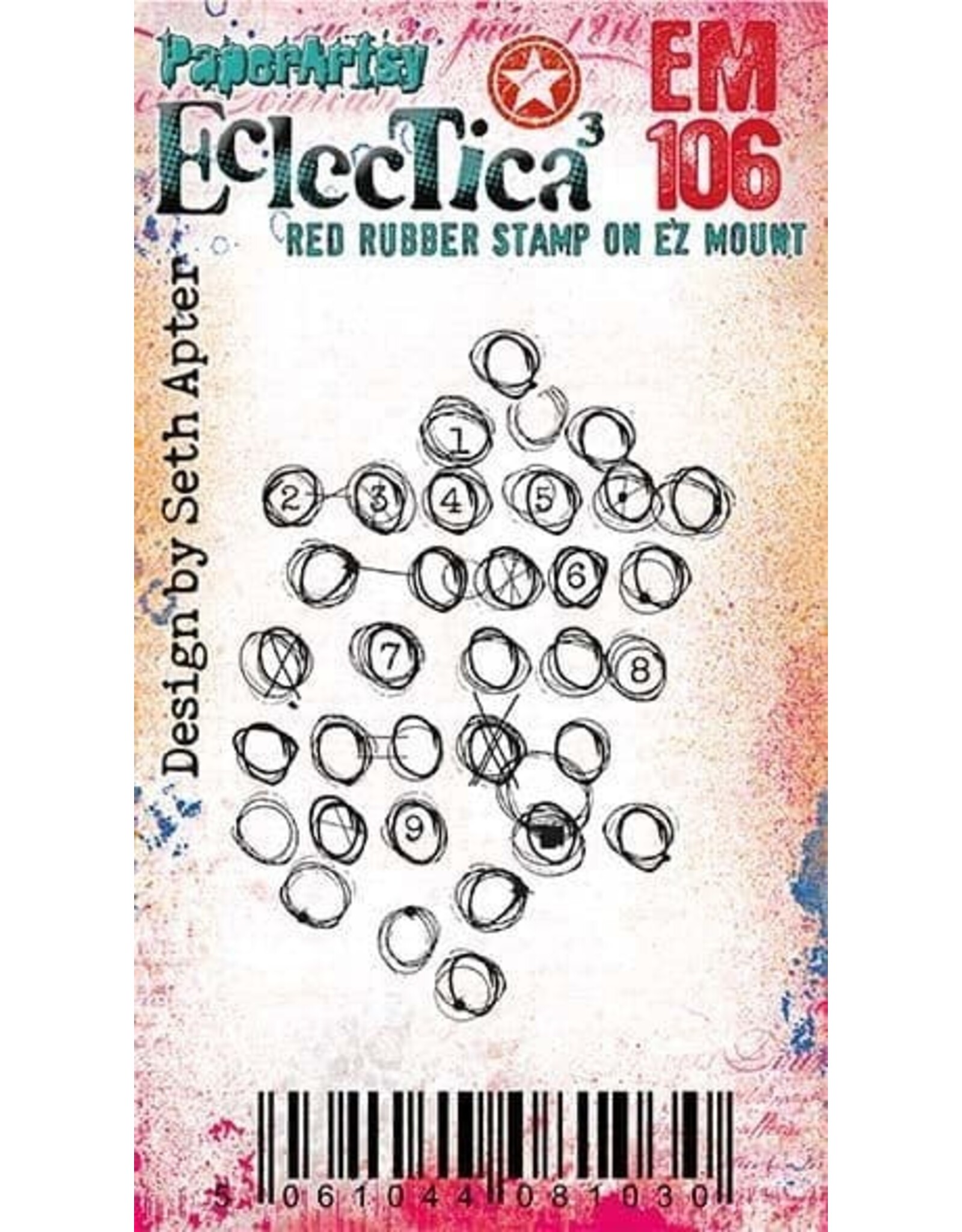 PAPER ARTSY PAPER ARTSY SETH APTER ECLECTICA EM106 MINI CLING STAMP