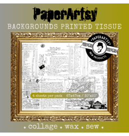 PAPER ARTSY PAPER ARTSY HOT PICKS BACKGROUNDS PRINTED TISSUE COLLAGE PAPER 4 SHEETS