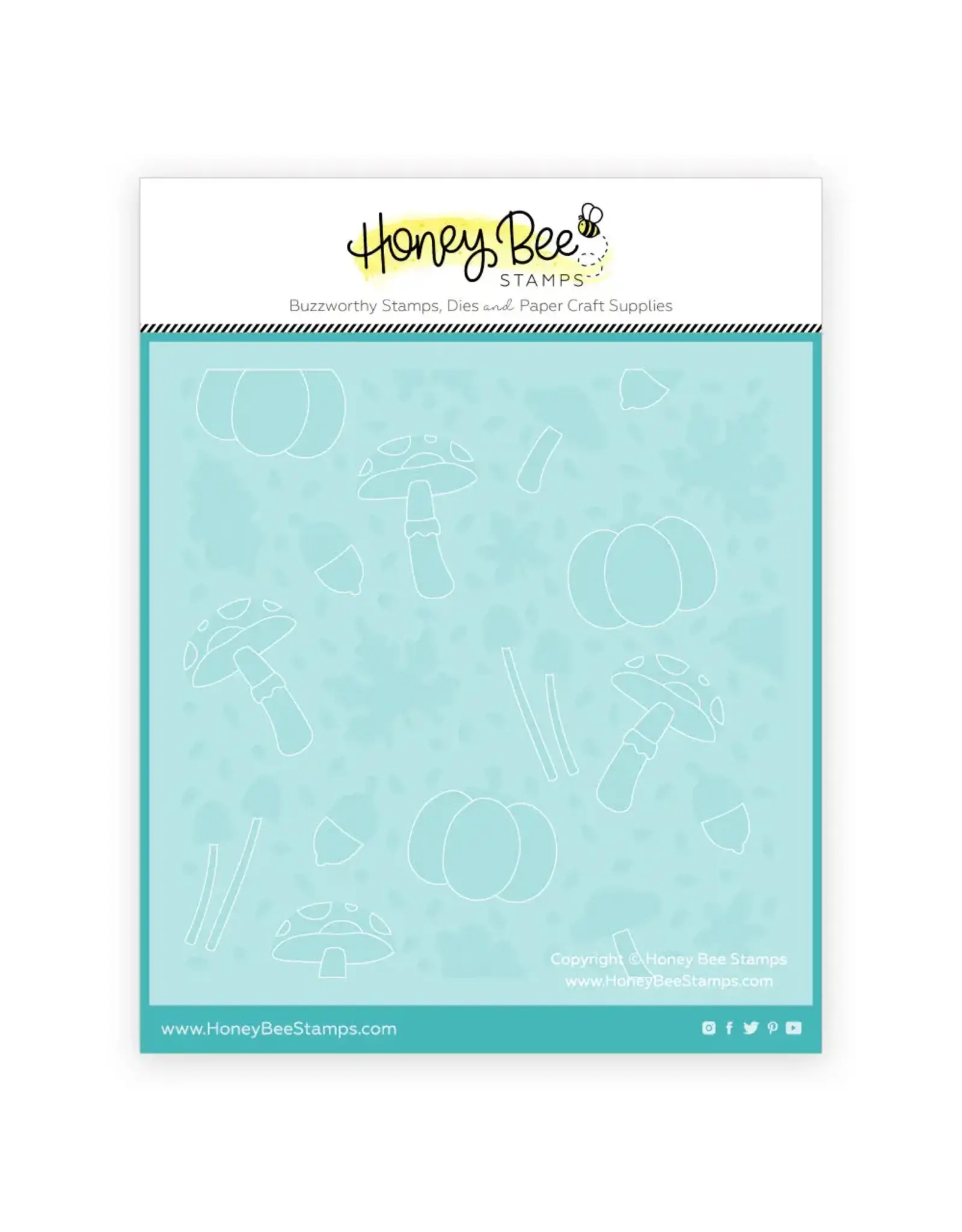 HONEY BEE HONEY BEE STAMPS FOREST FLOOR BACKGROUND STENCIL 6/PK