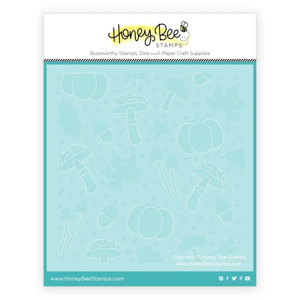 HONEY BEE HONEY BEE STAMPS FOREST FLOOR BACKGROUND STENCIL 6/PK