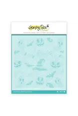 HONEY BEE HONEY BEE STAMPS HAPPY HAUNTING BACKGROUND STENCIL 6/PK