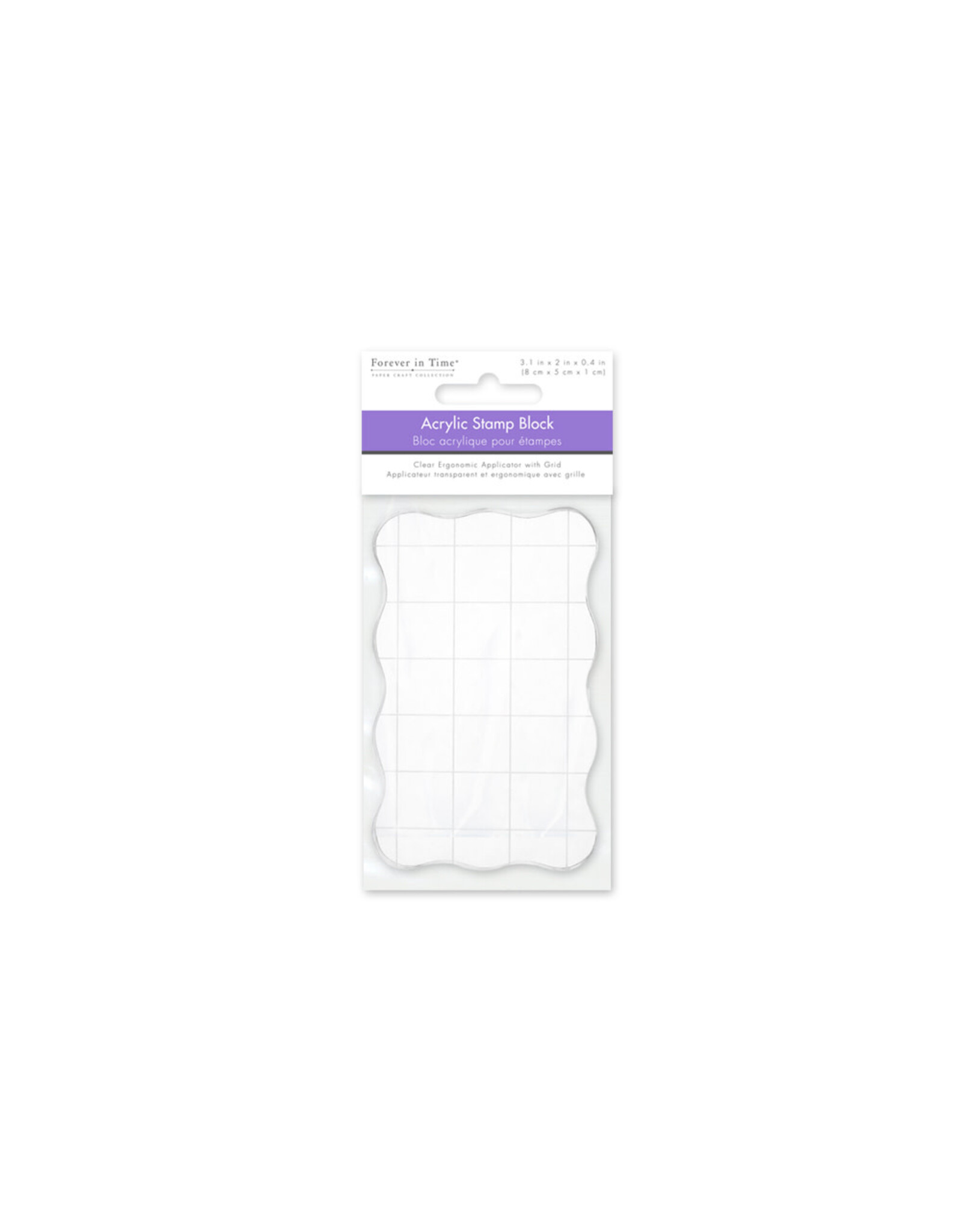 FOREVER IN TIME FOREVER IN TIME ACRYLIC STAMP BLOCK WITH GRID