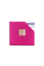 MULTICRAFT IMPORTS FOREVER IN TIME FUCHSIA LINEN POSTBOUND 12x12 SCRAPBOOK ALBUM