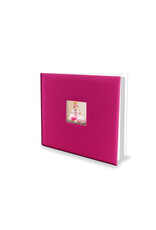 MULTICRAFT IMPORTS FOREVER IN TIME FUCHSIA LINEN POSTBOUND 12x12 SCRAPBOOK ALBUM