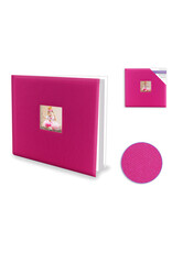 MULTICRAFT IMPORTS FOREVER IN TIME FUCHSIA LINEN POSTBOUND 12x12 SCRAPBOOK ALBUM