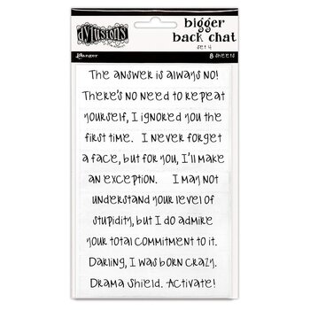RANGER DYLUSIONS BIGGER BACK CHAT STICKERS WHITE SET #4