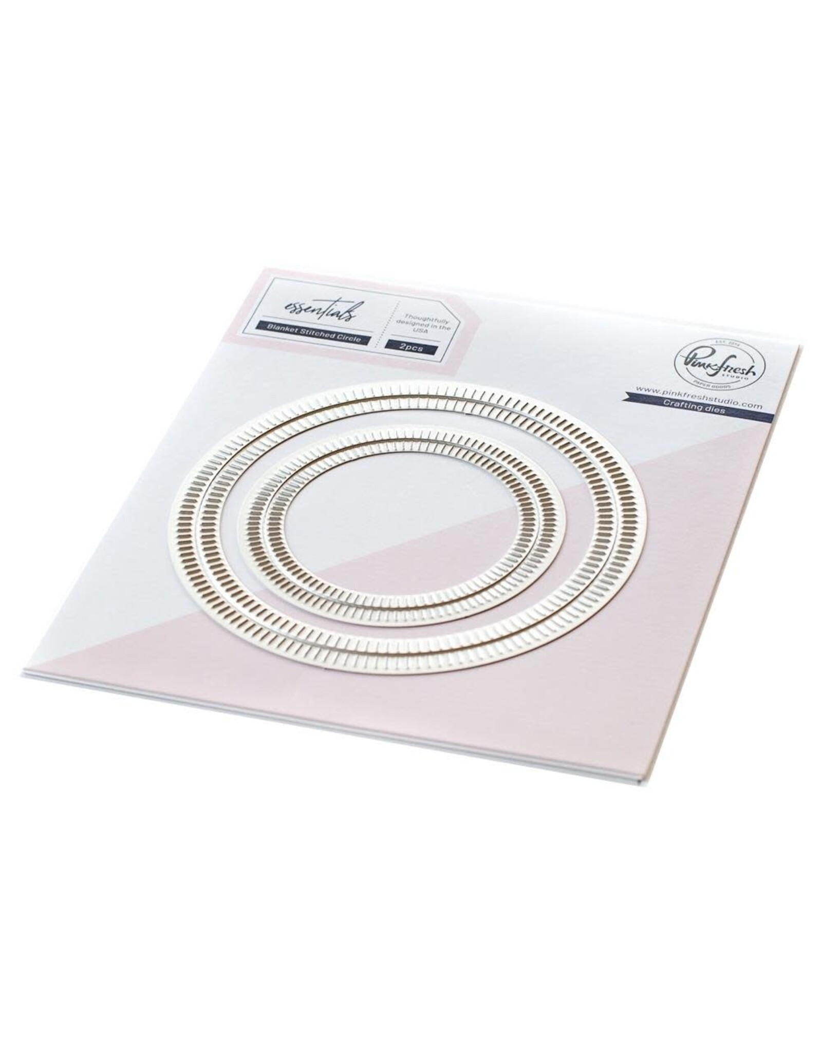 PINKFRESH PINKFRESH STUDIO ESSENTIALS BLANKET STITCHED CIRCLE DIE SET
