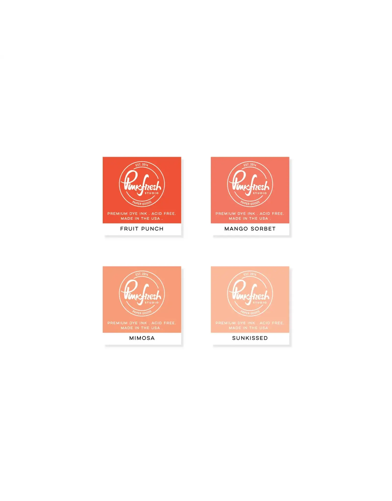 PINKFRESH PINKFRESH STUDIO CHASING SUNSETS PREMIUM DYE CUBE INK PADS 4/PK