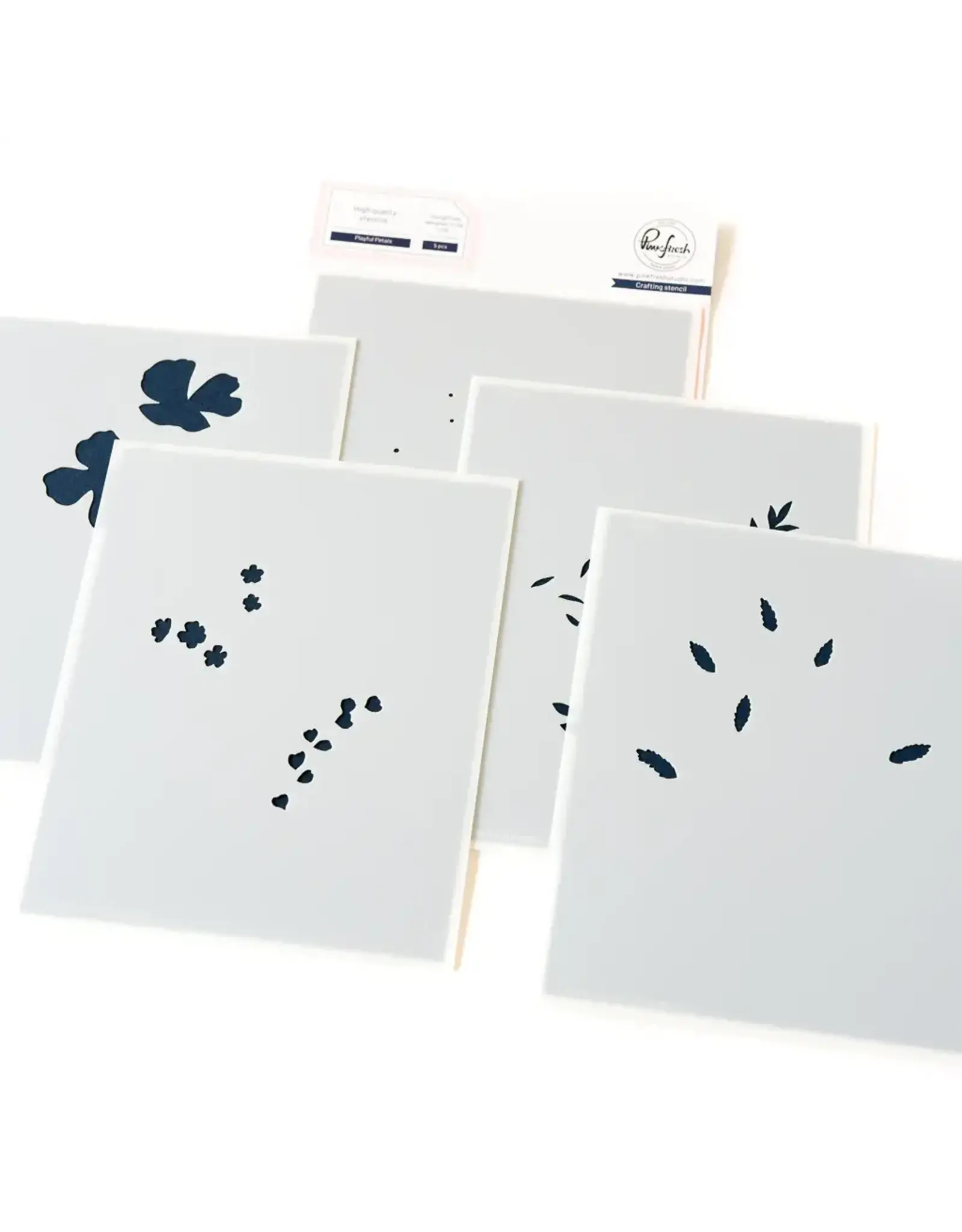 PINKFRESH PINKFRESH STUDIO PLAYFUL PETALS STENCIL SET 5/PK
