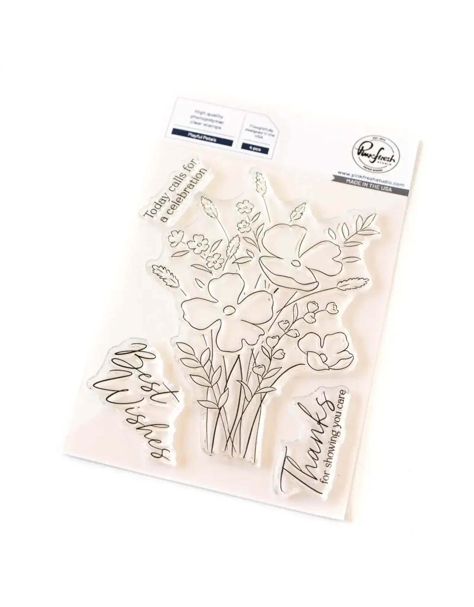 PINKFRESH PINKFRESH STUDIO PLAYFUL PETALS CLEAR STAMP SET