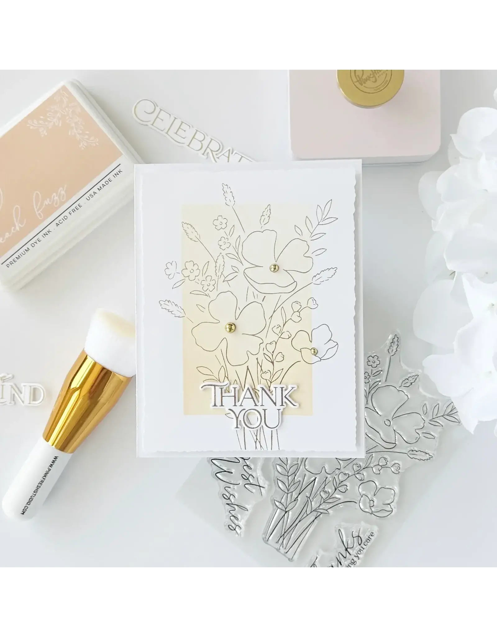 PINKFRESH PINKFRESH STUDIO PLAYFUL PETALS CLEAR STAMP SET