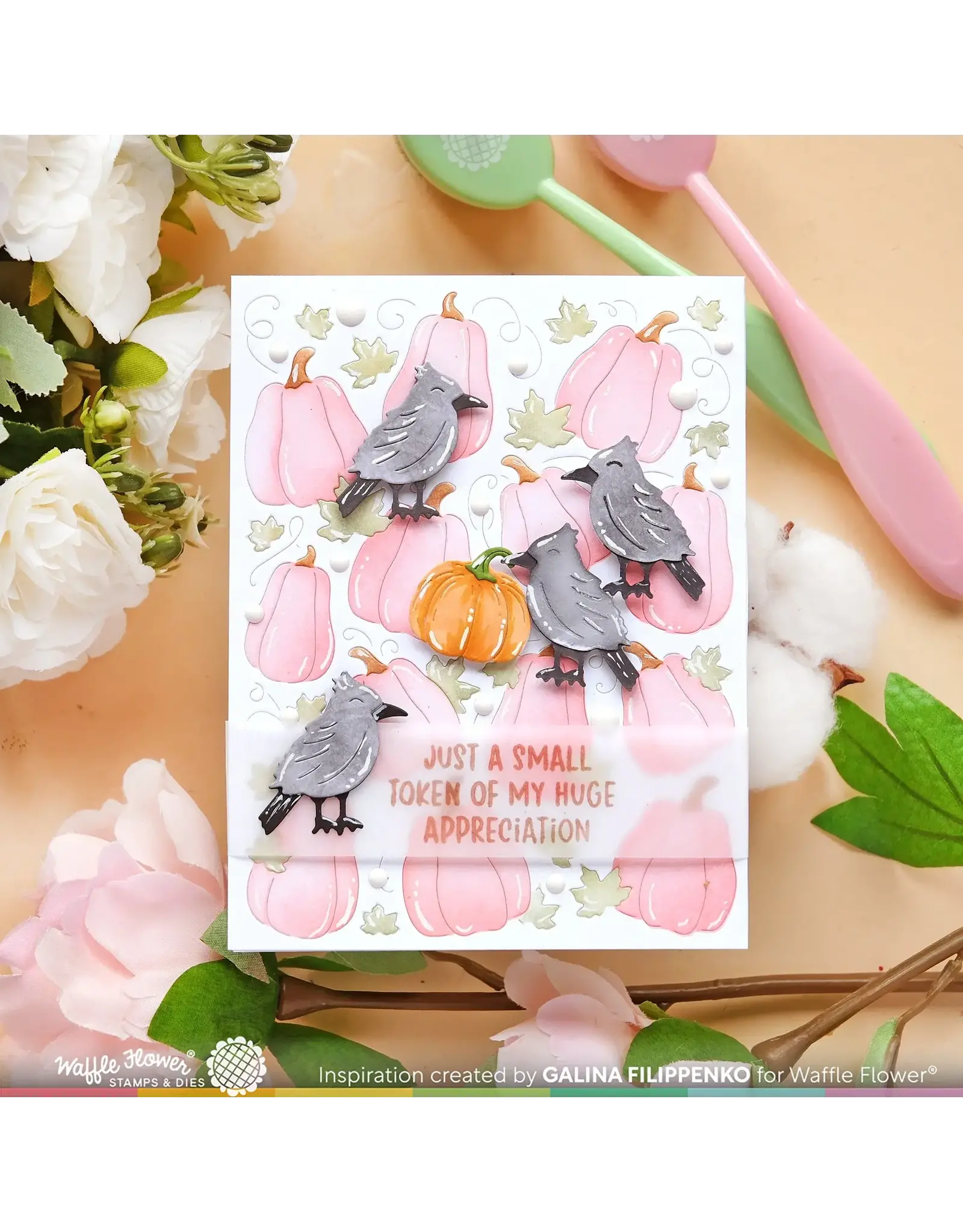 WAFFLE FLOWER WAFFLE FLOWER PUMPKIN PATCH COLORING STENCIL