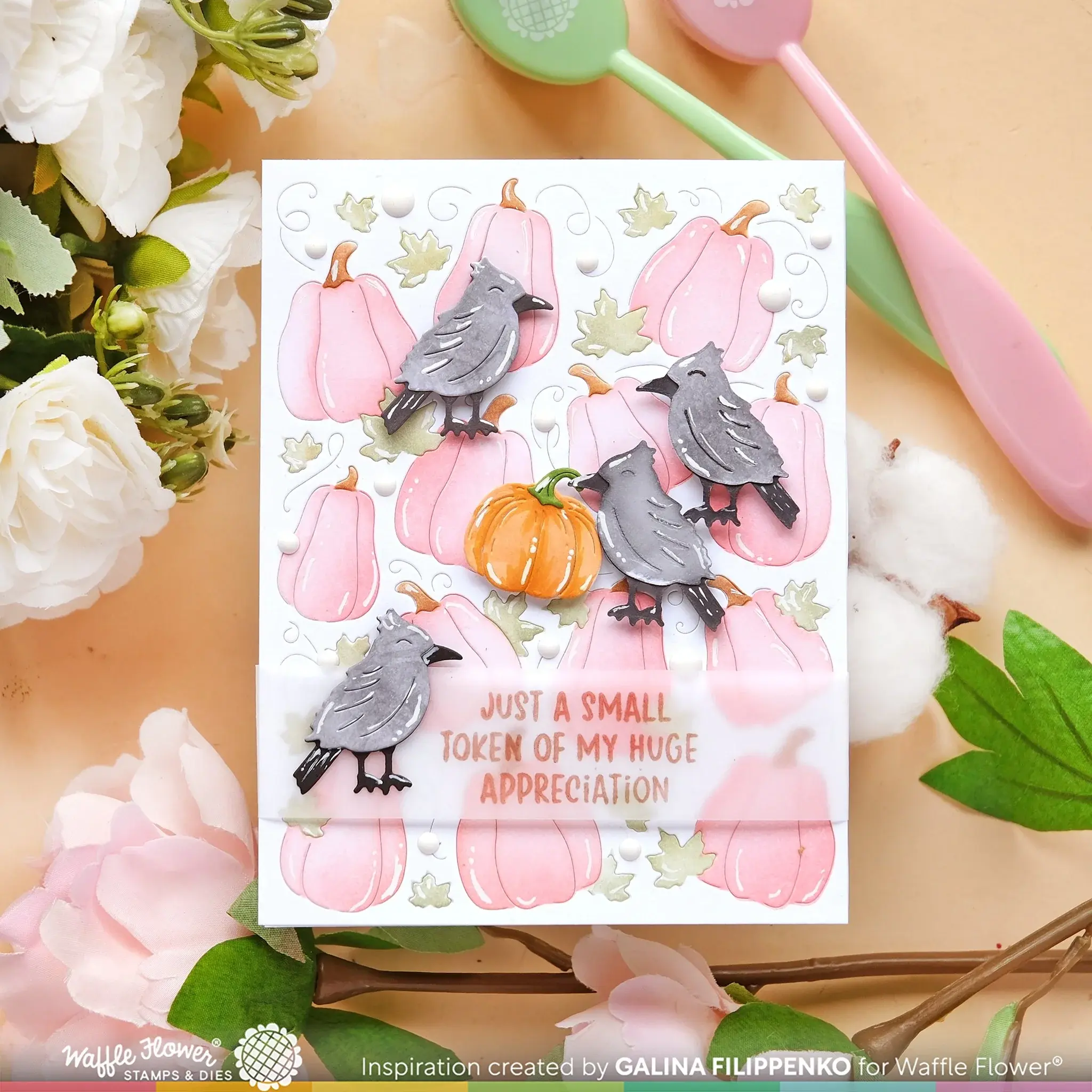 WAFFLE FLOWER WAFFLE FLOWER PUMPKIN PATCH COLORING STENCIL