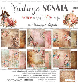 CRAFT O'CLOCK CRAFT O'CLOCK VINTAGE SONATA 12x12 PAPER PAD 6 SHEETS