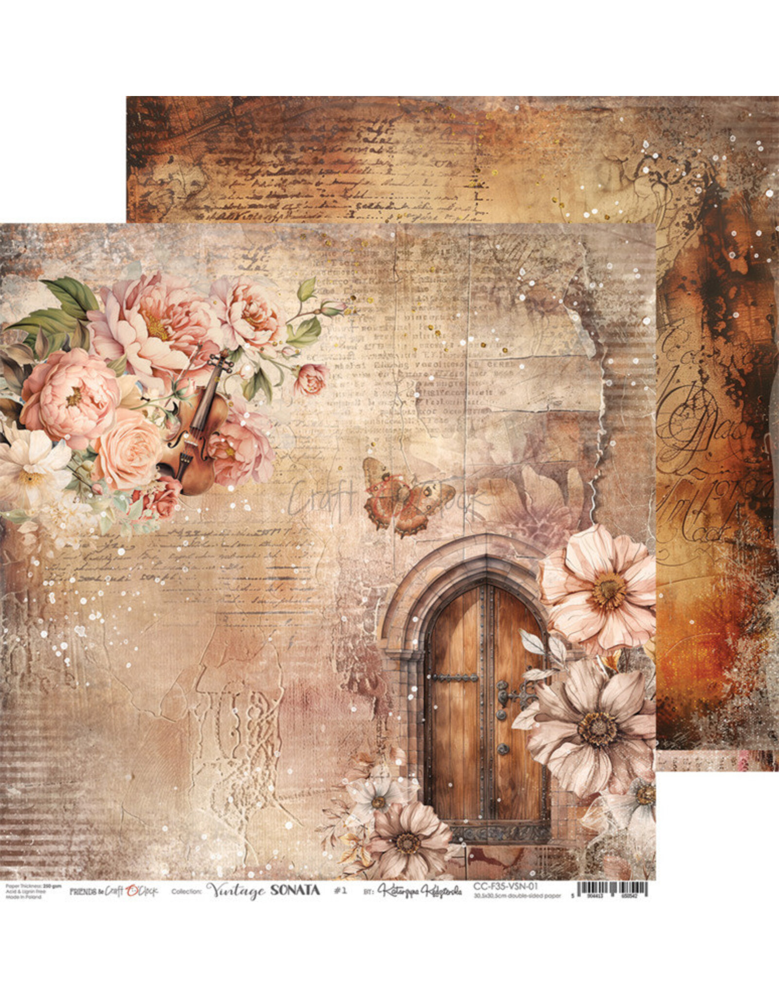 CRAFT O'CLOCK CRAFT O'CLOCK VINTAGE SONATA 12x12 PAPER PAD 6 SHEETS