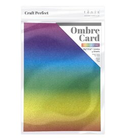 TONIC TONIC STUDIOS CRAFT PERFECT OMBRE KALEIDOSCOPE OF COLOR GLITTER CARDSTOCK