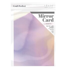 TONIC TONIC STUDIOS IRIDESCENT GLOSS MIRROR CARD PRISMATIC PINK 8.5x11 5/PK
