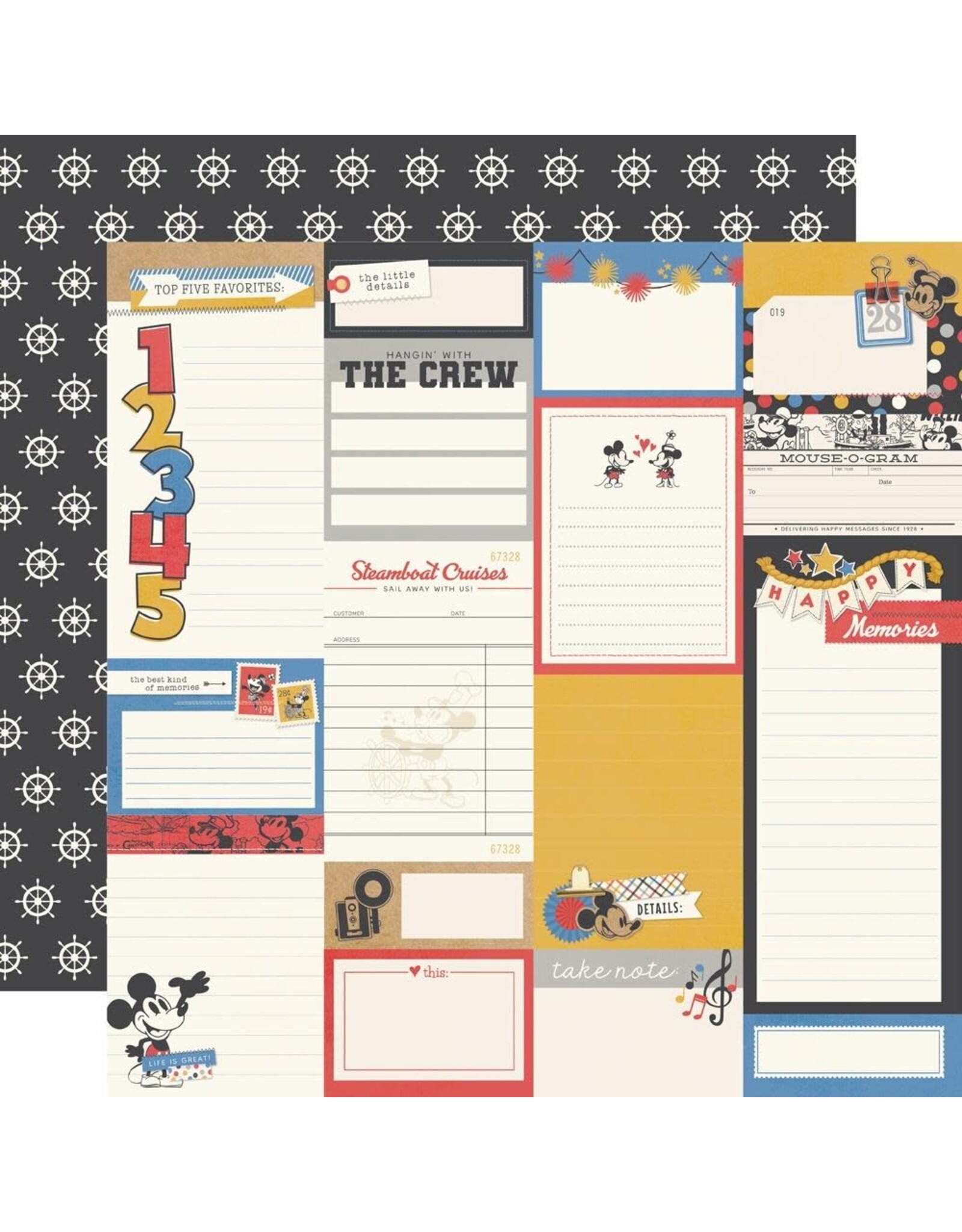 SIMPLE STORIES SIMPLE STORIES SAY CHEESE CLASSIC MOUSE JOURNAL ELEMENTS 12x12 CARDSTOCK