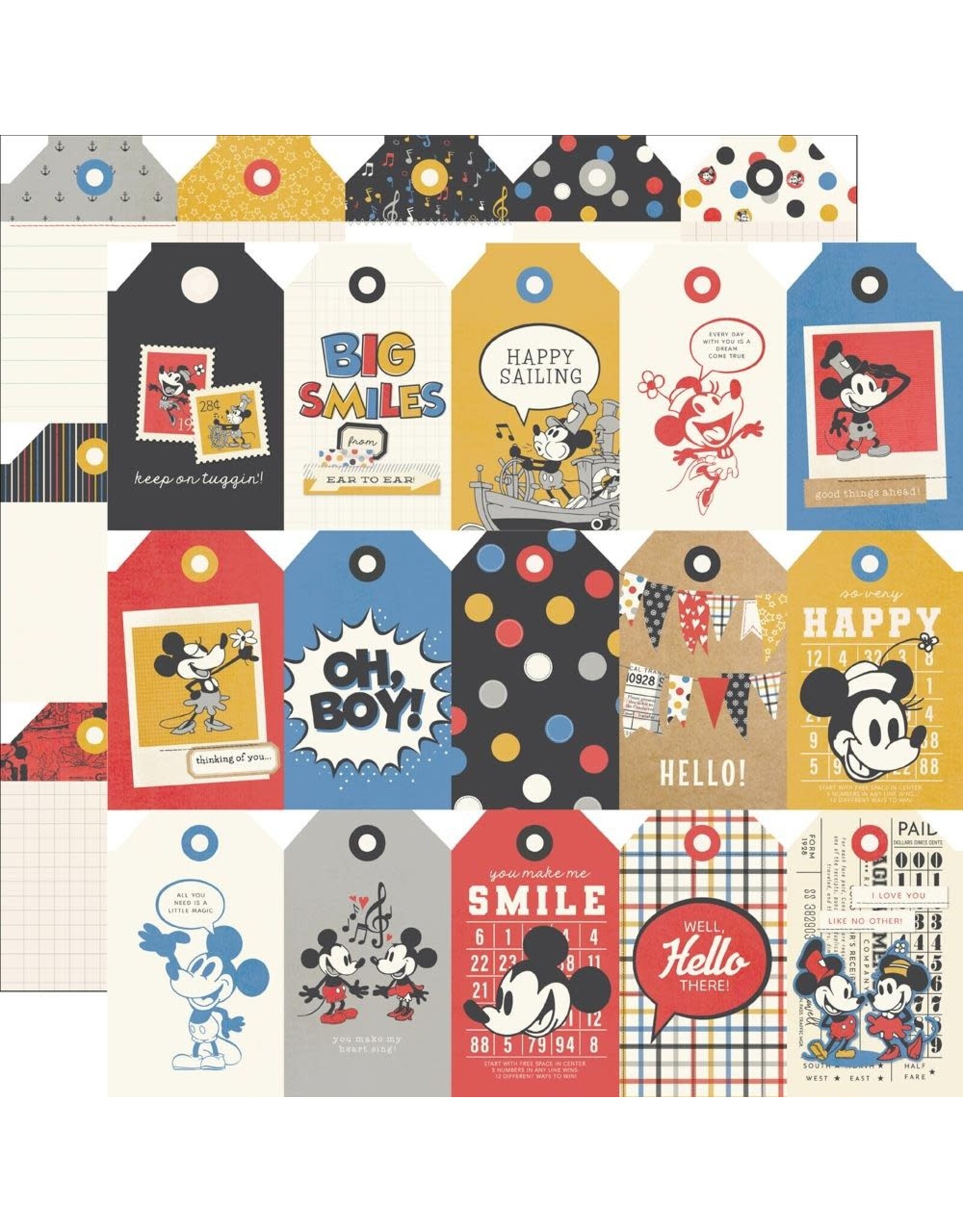 SIMPLE STORIES SIMPLE STORIES SAY CHEESE CLASSIC MOUSE TAGS ELEMENTS 12x12 CARDSTOCK