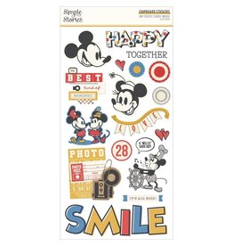 SIMPLE STORIES SIMPLE STORIES SAY CHEESE CLASSIC MOUSE 6x12 CHIPBOARD STICKERS 18/PK
