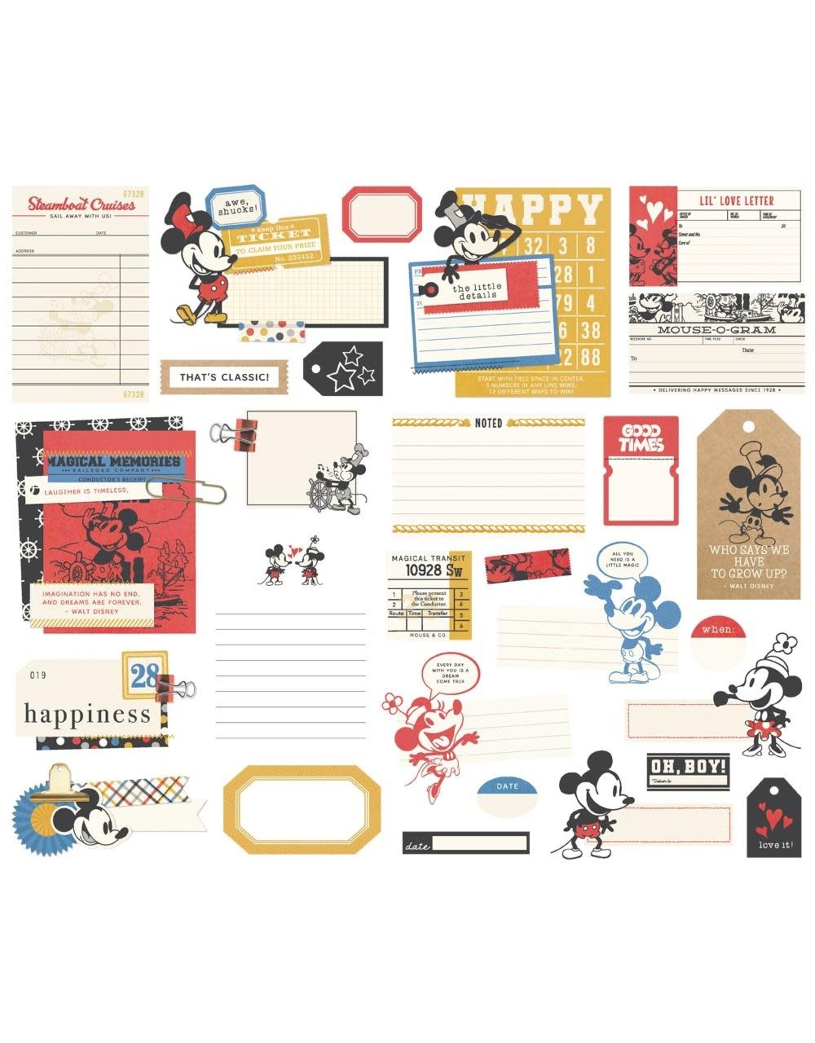 SIMPLE STORIES SIMPLE STORIES SAY CHEESE CLASSIC MOUSE JOURNAL BITS & PIECES 28/PK