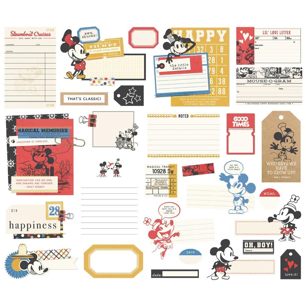 SIMPLE STORIES SIMPLE STORIES SAY CHEESE CLASSIC MOUSE JOURNAL BITS & PIECES 28/PK