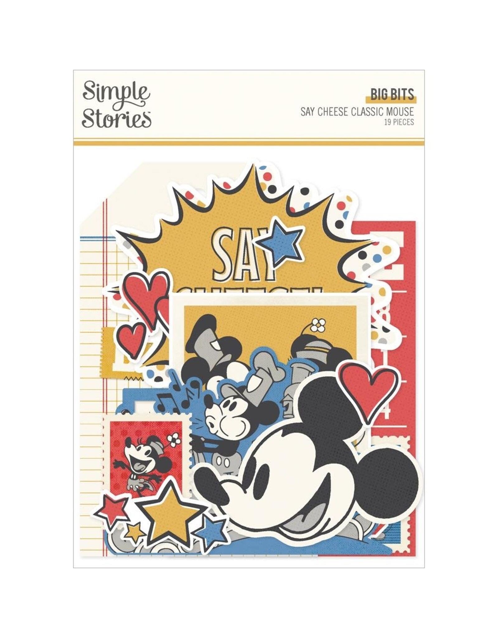 SIMPLE STORIES SIMPLE STORIES SAY CHEESE CLASSIC MOUSE BIG BITS & PIECES 19/PK