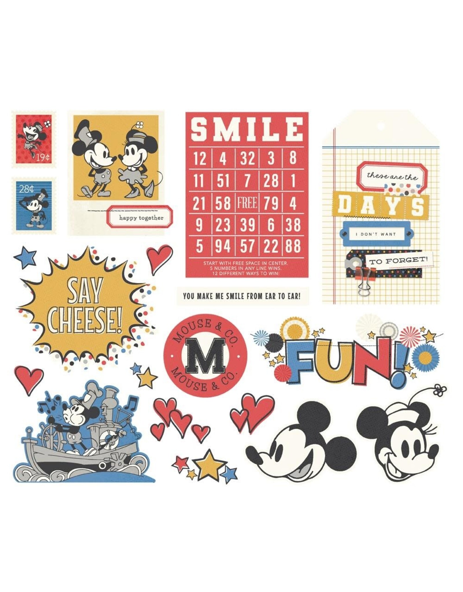 SIMPLE STORIES SIMPLE STORIES SAY CHEESE CLASSIC MOUSE BIG BITS & PIECES 19/PK
