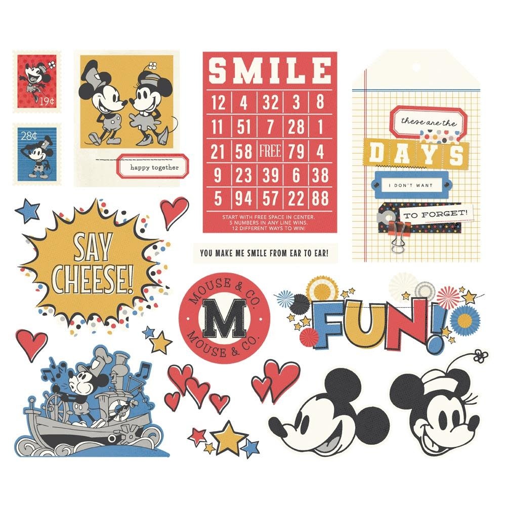 SIMPLE STORIES SIMPLE STORIES SAY CHEESE CLASSIC MOUSE BIG BITS & PIECES 19/PK