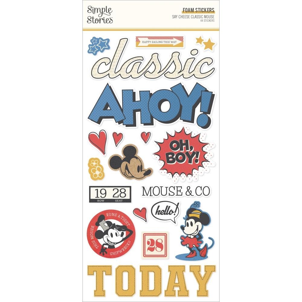 SIMPLE STORIES SIMPLE STORIES SAY CHEESE CLASSIC MOUSE FOAM STICKERS 44/PK