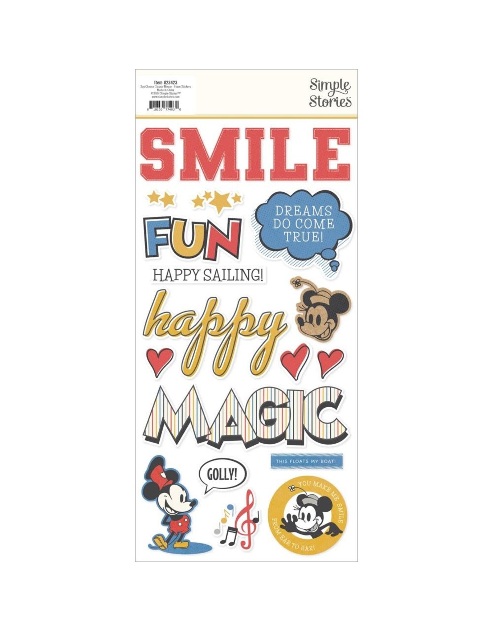 SIMPLE STORIES SIMPLE STORIES SAY CHEESE CLASSIC MOUSE FOAM STICKERS 44/PK