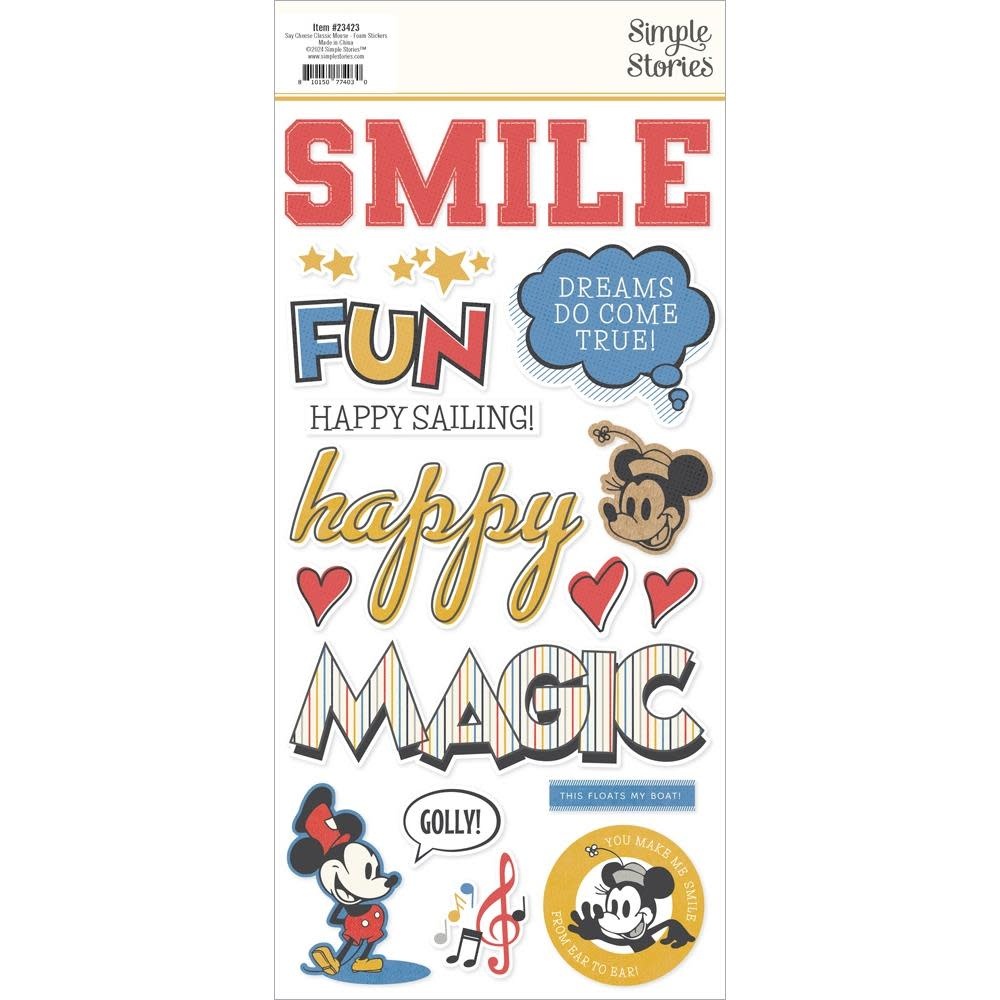 SIMPLE STORIES SIMPLE STORIES SAY CHEESE CLASSIC MOUSE FOAM STICKERS 44/PK