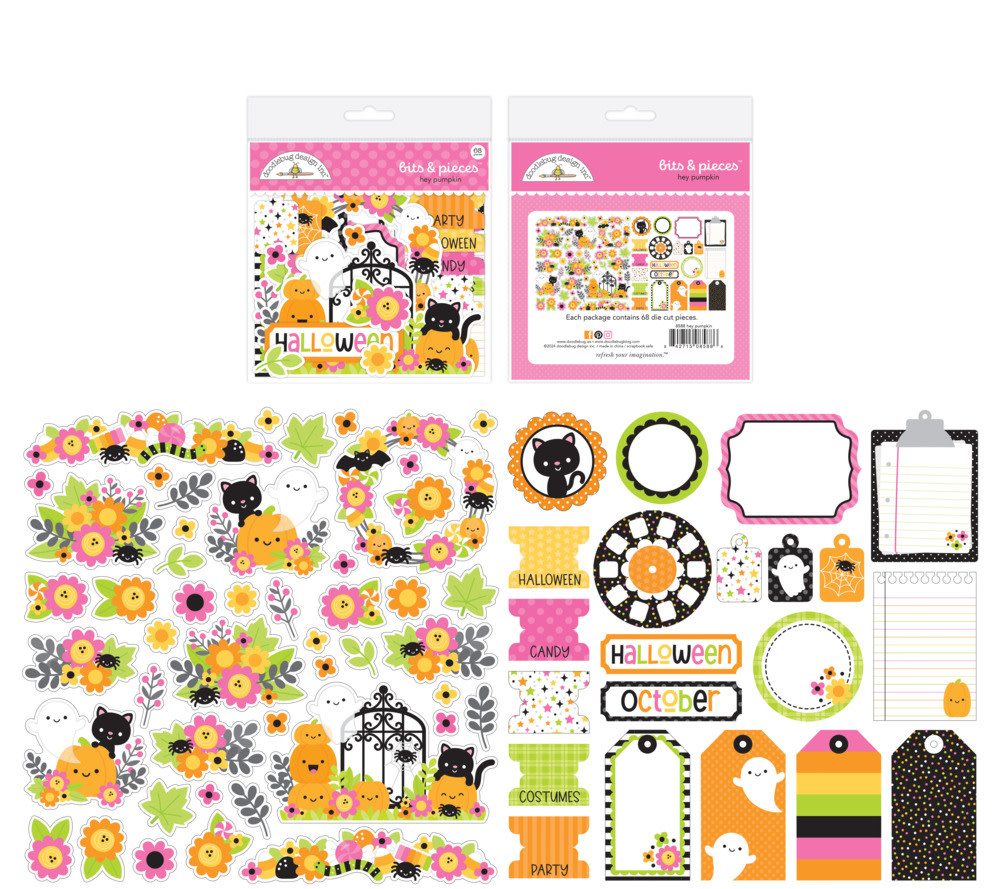 DOODLEBUG DESIGN DOODLEBUG DESIGN HEY PUMPKIN BITS & PIECES DIE CUTS