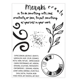 SIZZIX SIZZIX CAT KERR CREATE CLEAR STAMP & STENCIL SET