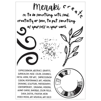 SIZZIX SIZZIX CAT KERR CREATE CLEAR STAMP & STENCIL SET