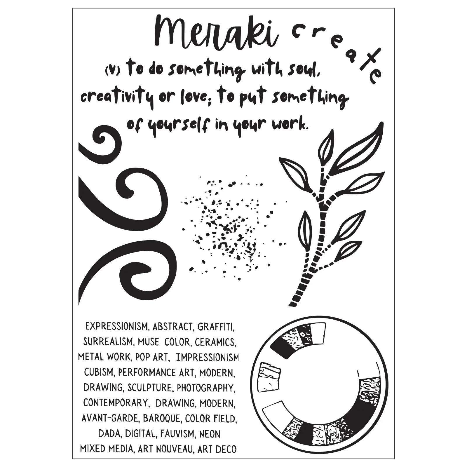 SIZZIX SIZZIX CAT KERR CREATE CLEAR STAMP & STENCIL SET