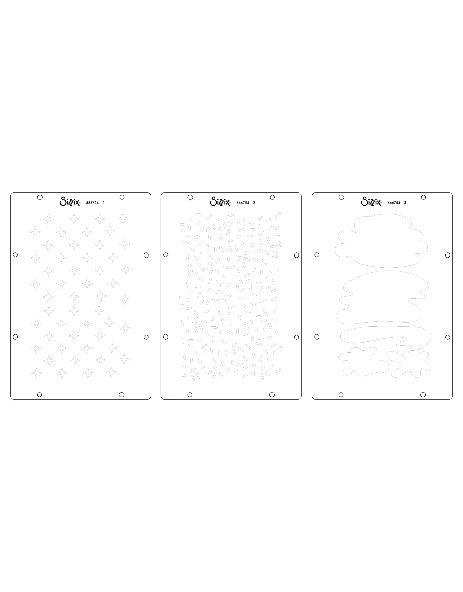 SIZZIX SIZZIX CAT KERR CREATE CLEAR STAMP & STENCIL SET