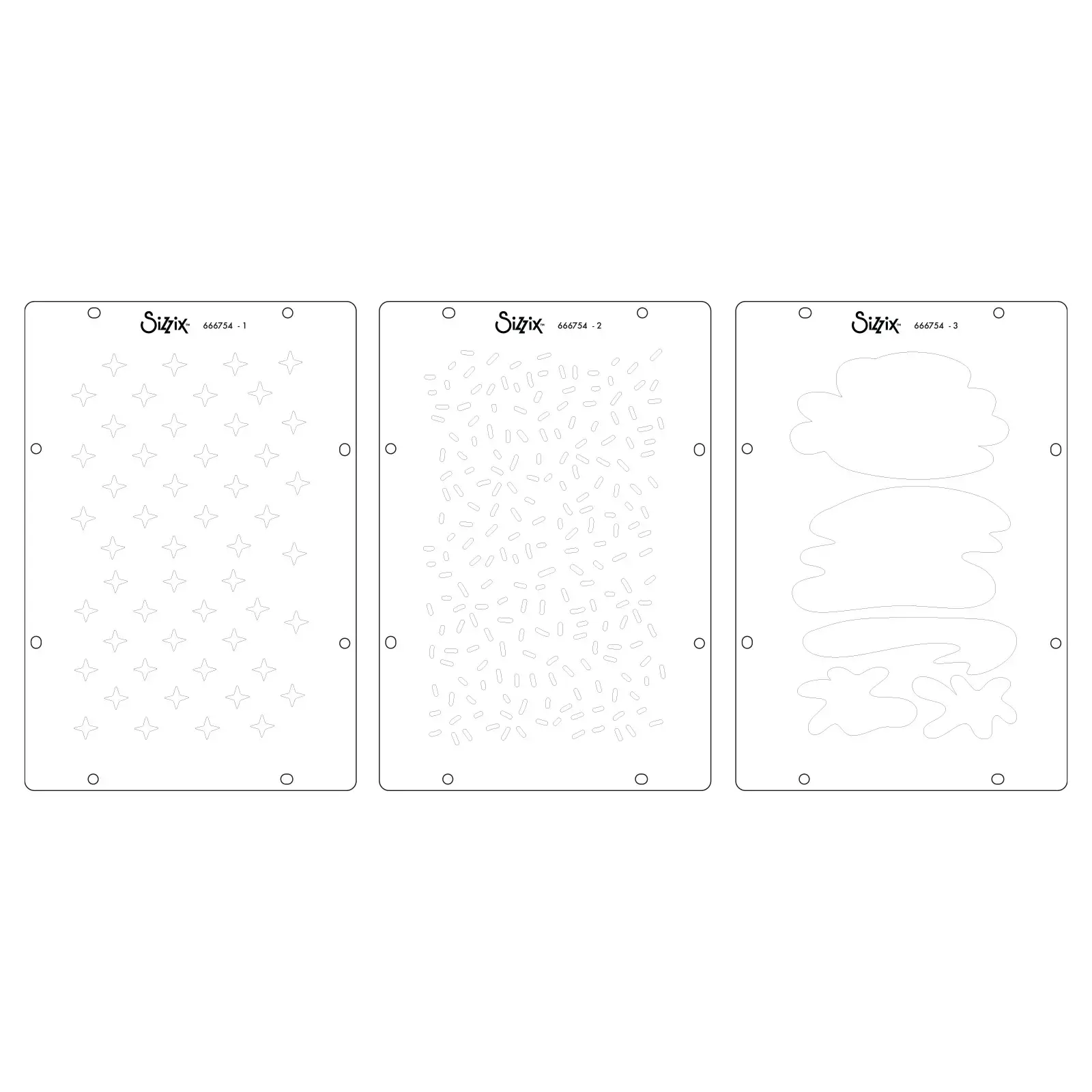SIZZIX SIZZIX CAT KERR CREATE CLEAR STAMP & STENCIL SET