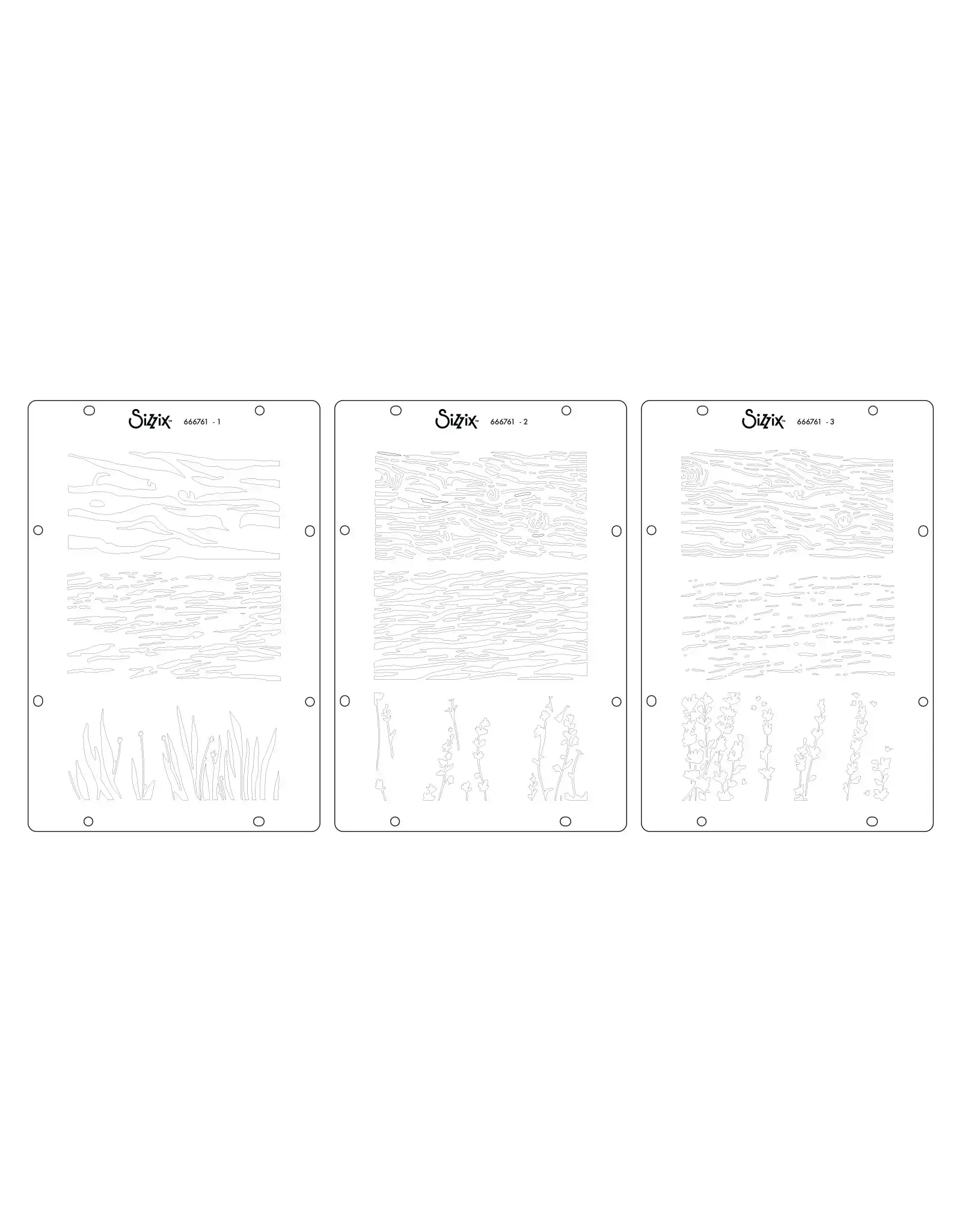 SIZZIX VIC HOLLINS NATURE CLEAR STAMP & STENCIL SET Scrapbook Centrale