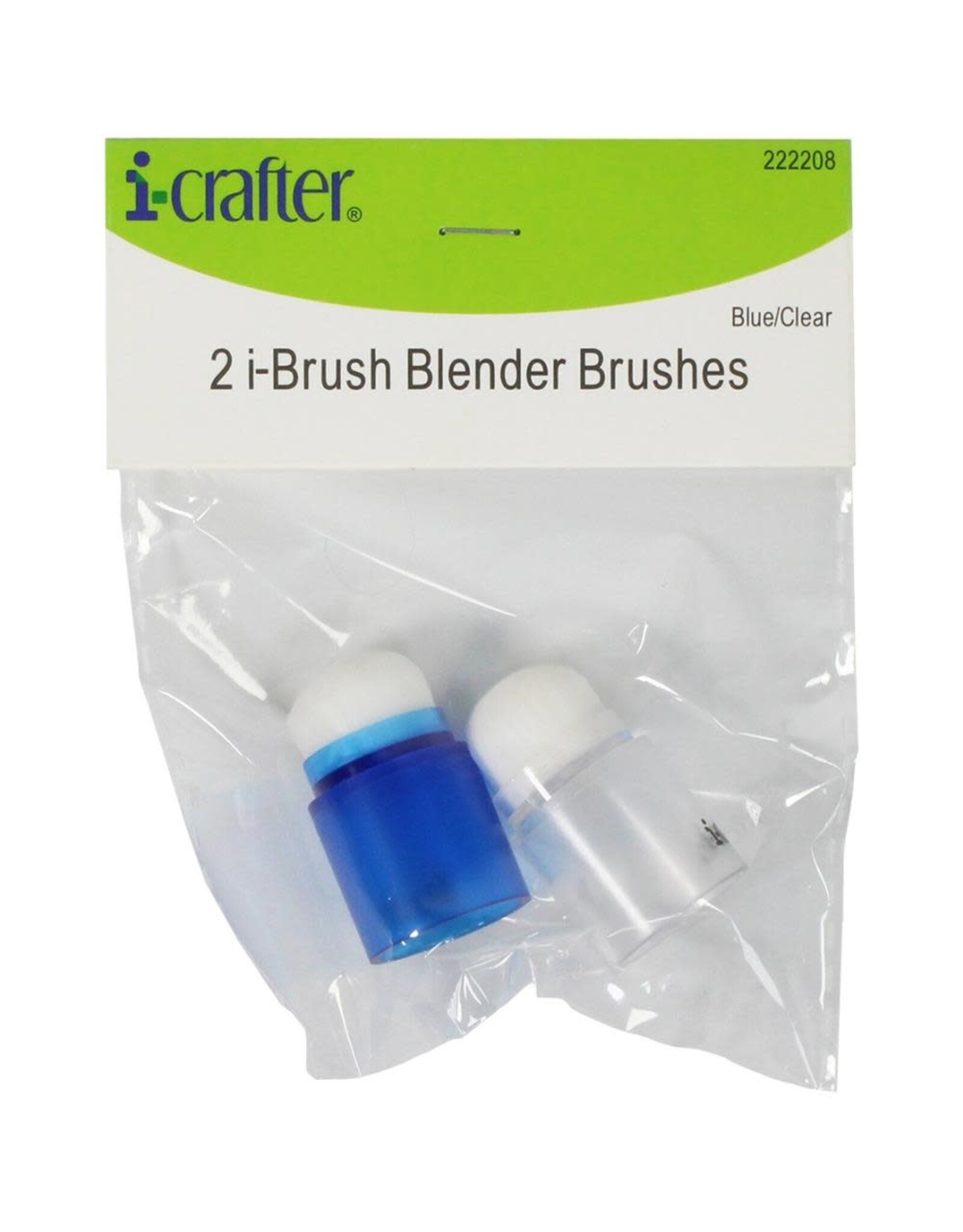 ICRAFTER IBRUSH BLUE/CLEAR BLENDER BRUSHES 2/PK Scrapbook Centrale