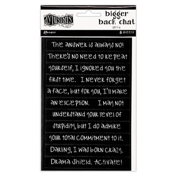 RANGER DYLUSIONS BIGGER BACK CHAT STICKERS BLACK SET #4