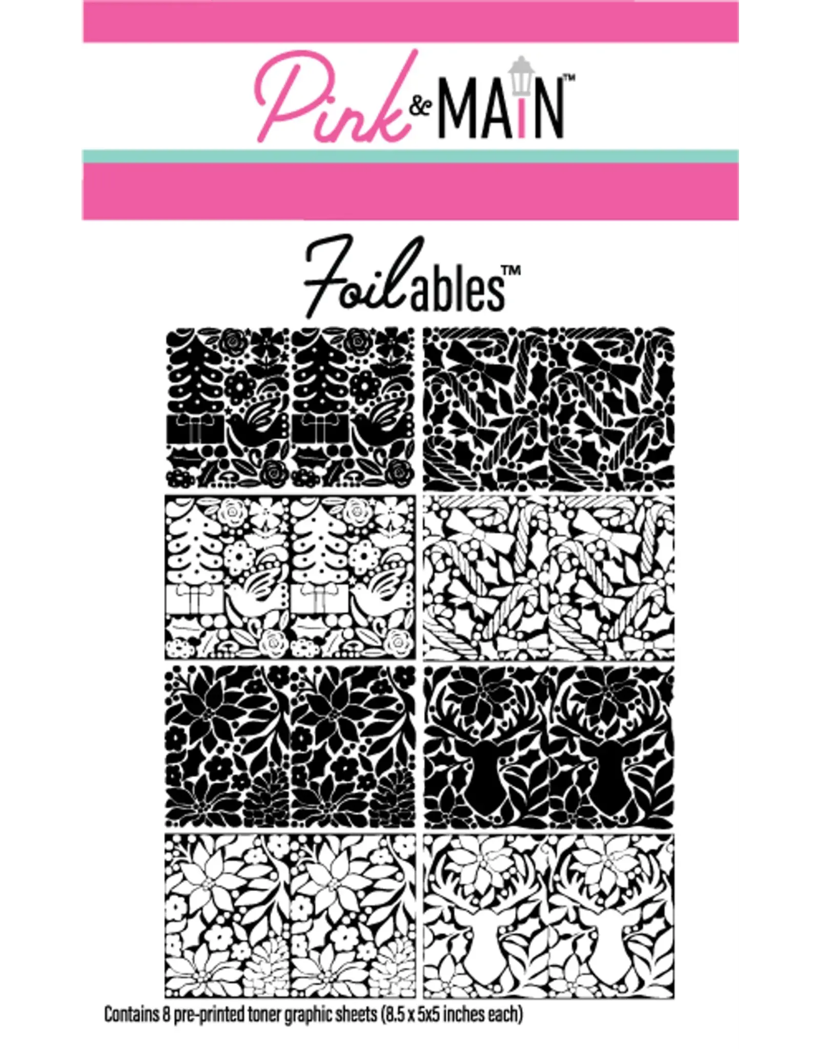 PINK & MAIN PINK & MAIN FOILABLES HOLLY-DAYS BACKGROUND FOILABLE SHEETS