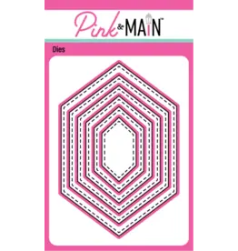PINK & MAIN PINK & MAIN OBLONG STITCHED HEXAGON DIE SET