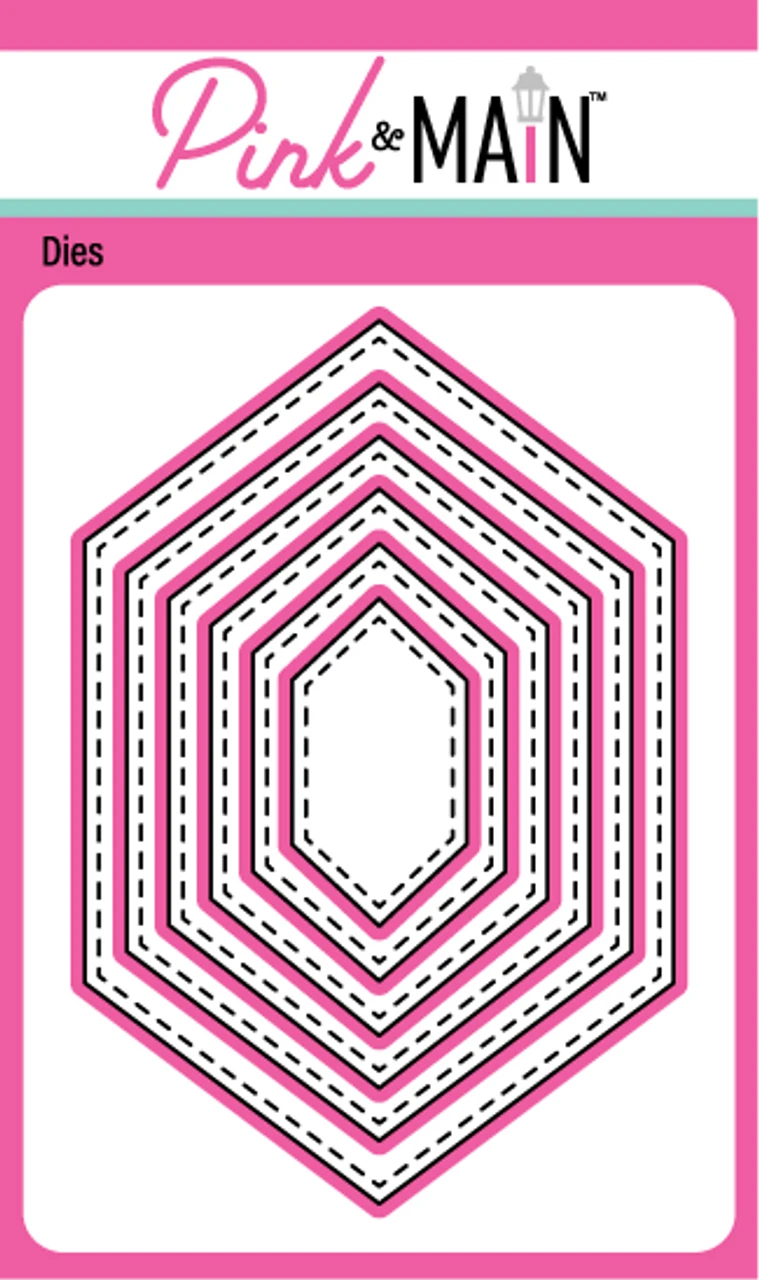 PINK & MAIN PINK & MAIN OBLONG STITCHED HEXAGON DIE SET