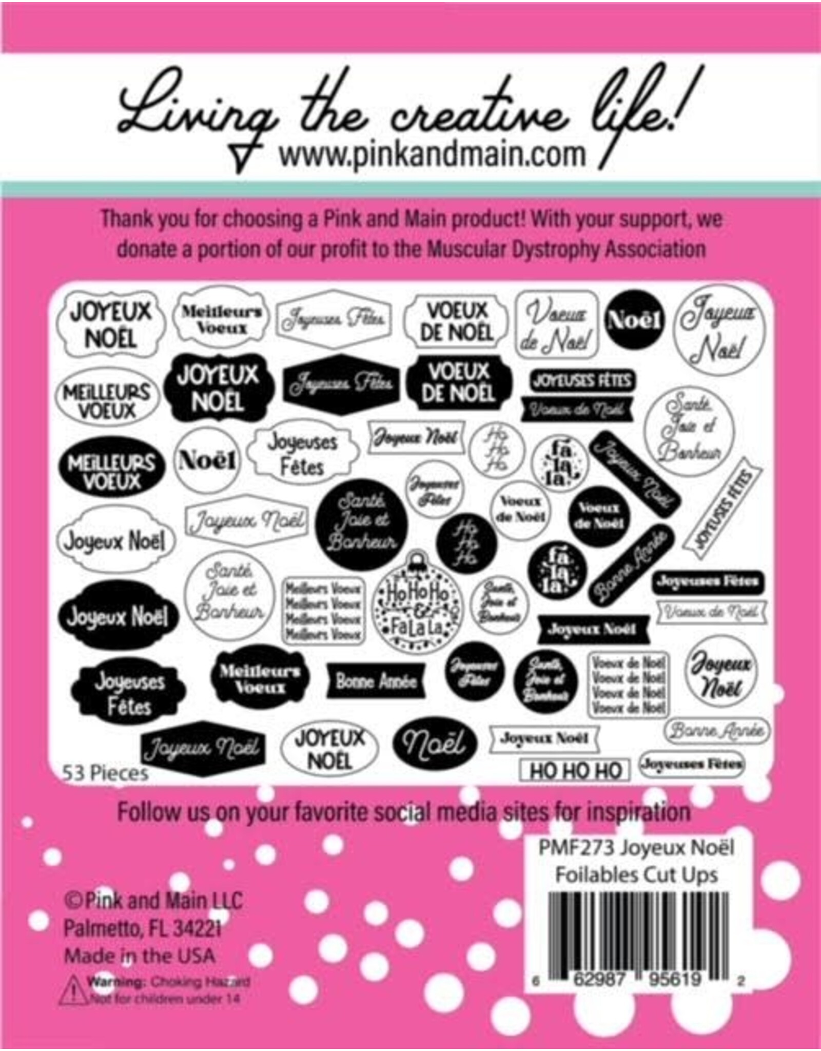 PINK & MAIN PINK & MAIN FOILABLES JOYEUX NOËL CUT UPS
