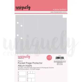 UNIQUELY CREATIVE UNIQUELY CREATIVE PACK 5 POCKET PAGE PROTECTOR ALBUM INSERTS