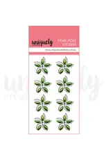 UNIQUELY CREATIVE UNIQUELY CREATIVE CHRISTMAS GREEN PEARL POSY STICKERS