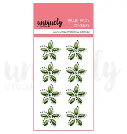 UNIQUELY CREATIVE UNIQUELY CREATIVE CHRISTMAS GREEN PEARL POSY STICKERS